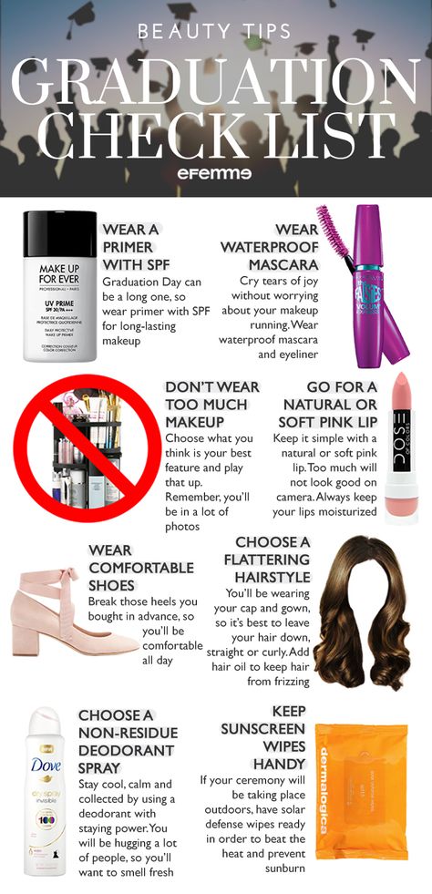 Beauty Tips: A Graduation Checklist for Your Beauty Needs! #graduationday #graduation #checklist #howto #makeup #beauty #diy #makeup #tutorial #skincare #fashion #outfit #style #hair #graduationoutfit #graduationhair #graduationnails Senior Makeup Ideas High Schools, Graduation List Things To Do, Senior Graduation Dress High Schools, College Graduation Checklist, Graduation Day Hairstyles, Uni Graduation Dress, Grwm Graduation, Graduation Makeup Ideas High Schools, Graduation Day Outfit Ideas