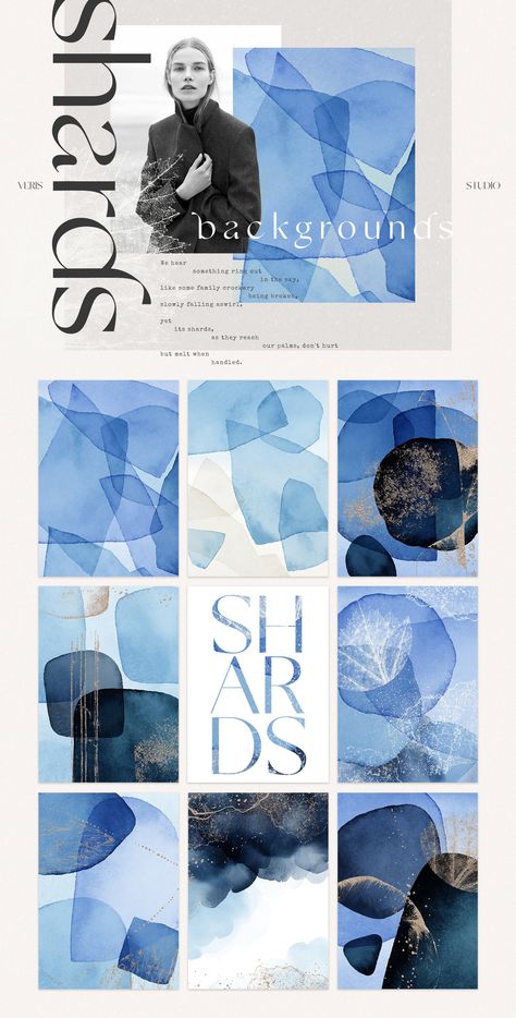 SHARDS - Abstract Watercolor Shapes by Veris Studio on @creativemarket Abstract Elements Design, Transparency Graphic Design, Watercolour Graphic Design, Graphic Design Watercolor, Watercolor Poster Design, Watercolor Packaging Design, Shapes Graphic Design, Watercolor Graphic Design, Graphic Watercolor