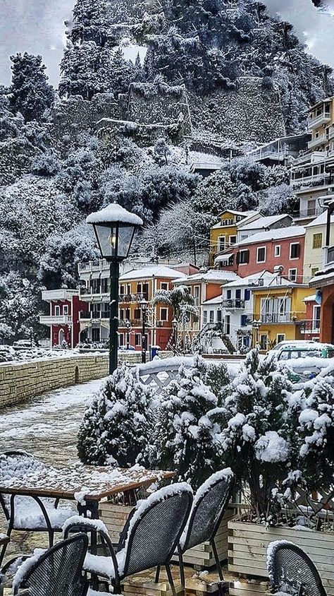 Greek Places, Parga Greece, Places In Greece, Visiting Greece, Lofoten, Thessaloniki, Winter Travel, Greece Travel, Greek Islands