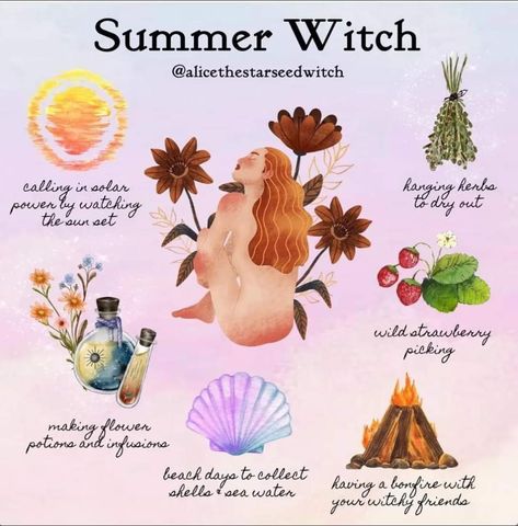 Summer Witch, Types Of Witchcraft, Goddess Magick, Witch Names, Autumn Witch, Hanging Herbs, Wiccan Magic, Witch Garden, Wiccan Spell Book