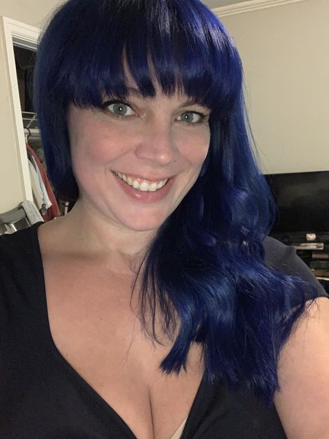 Finally went full blue. I have played with colors without bleaching first but this time I wanted true blue. I feel like a superhero. Photography Guidelines, Full Blue, Physical Attraction, Color Filter, True Blue, Hair Dye, Hair Conditioner, Dyed Hair, Feel Like