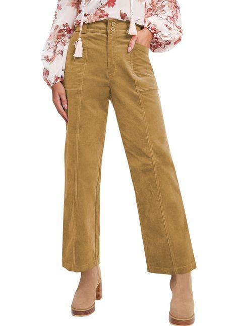 PRICES MAY VARY. Stylish and Comfortable: These women's corduroy pants combine fashion and comfort, featuring a loose fit and straight leg design that flatters any body shape. Versatile Wardrobe Essential: The solid color of these pants makes them incredibly versatile, allowing you to effortlessly mix and match with different tops and accessories for a variety of stylish looks. Functional Pockets: Equipped with convenient pockets, these pants provide ample storage for your essentials like keys, Corduroy Pants Women, Fall Pants, Pants With Pockets, Straight Trousers, Womens Casual, Winter Casual, Corduroy Pants, Amazon Women, Casual Fall