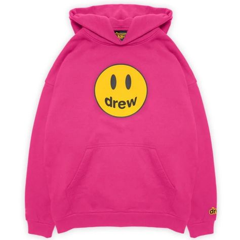 Brand New, Never Worn, Stain Free, Drew House Hoodie. Drew House Hoodie, Drew Hoodie, Hot Pink Hoodie, Colorful Streetwear, Glow Cloud, Bday List, Drew House, Random Clothes, Crewneck Sweatshirt Women