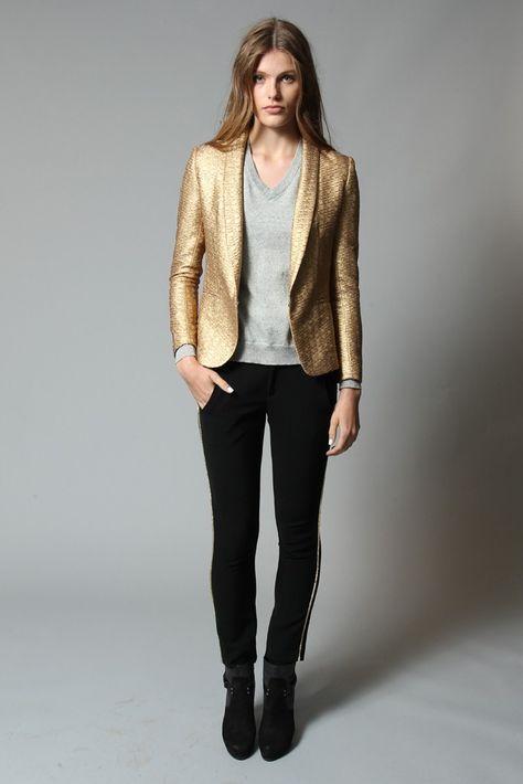 Rag & Bone Gold Jacket, Jacket Outfit, A Bridge, The Fall, Bridge, Blazer, Gold, Black