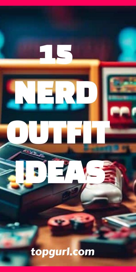 Ignite your geeky spirit with outfit ideas that blend nostalgia and modern flair, perfect for showing off your unique nerdy passions. Nerdy School Outfits, Nerd Party Outfit, Female Nerd Outfit, Geek Outfits Women Nerd, Nerd Look Women Geek Chic Outfit, Diy Nerd Costume Women, Nerd Look Women, Nerd Dress Up Day, 80s Nerd Outfit