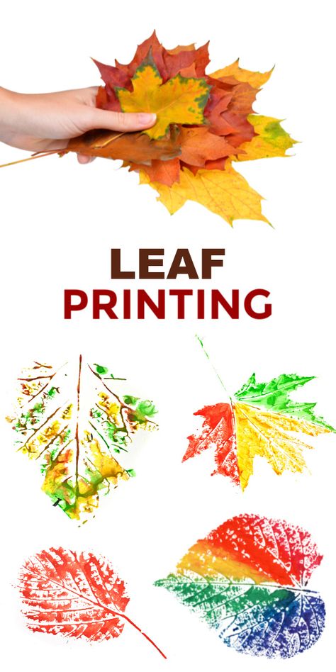 Painting With Leaves Preschool, Toddler Leaf Art, Leaf Prints For Kids, Painting With Leaves Leaf Prints, Leaf Printing For Kids, Paint With Leaves, Autumn Leaf Craft, Leave Craft, Painting With Leaves