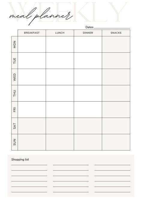 Weekly Meal Planner, Weekly Schedule, Week at a Glance, Printable, Journal, Organized, Instant Download, PDF, Digital Download projectplanner #24hourplanner. Meal Planner Aesthetic, Week At A Glance Printable, Meal Planing, Meal Schedule, Meal Planner Printable Free, Dinner Planner, Weekly Meal Planner Template, Daily Meal Planner, Monthly Meal Planner