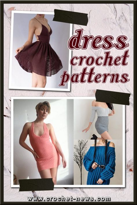 54 Crochet Dress Patterns - Sexy Bodycon Dresses, Summer, Winter, Sweater Dress Patterns Crochet Prom Dresses, Fashionable Crochet, Crochet Dress Patterns, Crochet Girls Dress Pattern, Sweater Dress Pattern, Crochet Tunic Dress, Tunic Dress Patterns, Crochet Bodycon Dresses, Crochet Dress Pattern Free