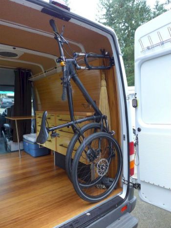 Ideas for you Mountain Bike Camper Van | MTB-Threads Bike Storage In Van, Kangoo Camper, Minivan Camper Conversion, Sprinter Conversion, Van Storage, Conversion Van, Sprinter Van Conversion, Kombi Home, Combi Volkswagen