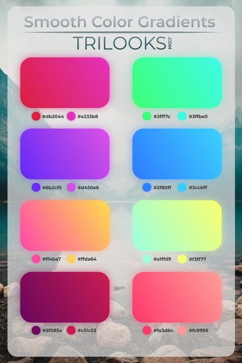 Illustrator Color Codes, Gradient Hex Code, Ui Ux Color Palette, Gradient Ui Design, Ui Color Palette, Colorful Web Design, Gradient Palette, Gradient Color Palette, การออกแบบ Ui Ux