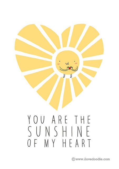 "You are the sunshine of my heart" by Heng Swee Lim (via Flickr). Love Puns, Love Doodles, Cute Puns, Sun Art, You Are My Sunshine, The Sunshine, Cute Illustration, San Valentino, Cute Quotes