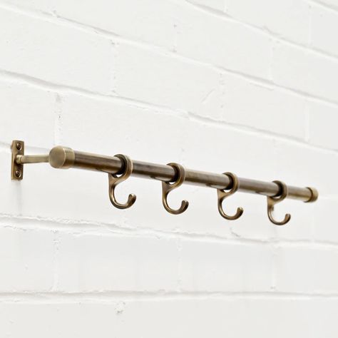 Brackets & Hooks – Yester Home Kitchen Utensils Hanger Magne, Brass Utensil Rod, Rail Over Oven, Devol Aged Brass Hanging Rail, Brass Pan Rail, Brass Pot Hanging Rail, Brass Pot Rail Over Range, Brass Kitchen Utensil Rail, Brass Hanging Rail