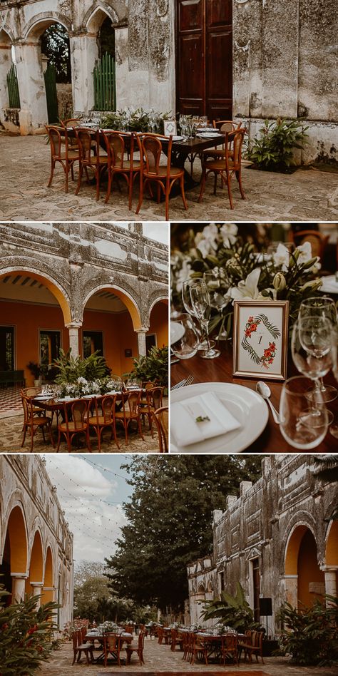 Mexico Wedding Ceremony, Mexico Theme Wedding, Mexico City Wedding Venues, Mexico Wedding Aesthetic, Classy Mexican Wedding, Hacienda Wedding Mexico, Wedding Spanish Style, Hacienda Wedding Decor, Mexican Wedding Aesthetic