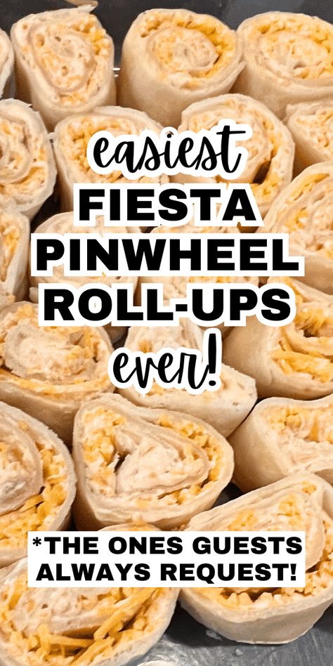 How To Make Pinwheel Fiesta Roll Ups - fiesta roll ups tortilla pinwheels are easy appetizers or simple after school snacks. Fun party foods or last minute game day recipes or taco tortilla rollups for Mexican food night! #pinwheels #tortillarollups #appetizers #partyfoods Fiesta Roll Ups Tortilla Pinwheels, Pinwheel Roll Ups, Mexican Food Night, Tortilla Rollups, Taco Tortilla, Tortilla Pinwheels, Food Night, Game Day Recipes, Pinwheel Appetizers