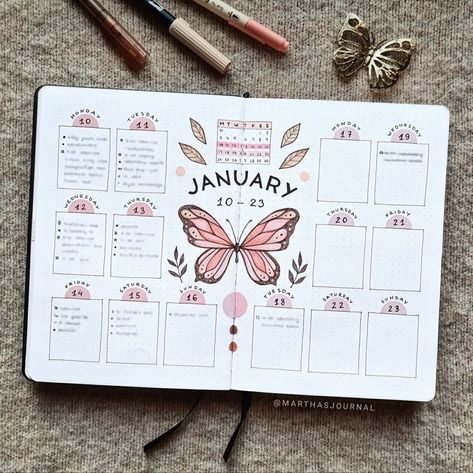 Bullet Journal Work, Bullet Journal Minimalist, Kalender Design, Bullet Journal Ideas Templates, Creating A Bullet Journal, Bullet Journal Mood Tracker Ideas, Bullet Journal Paper, Bulletin Journal Ideas, Spring Semester