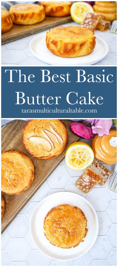 A recipe for The Best Basic Butter Cake from the cookbook, The Dessert Game- Tara's Multicultural Table- These butter cakes are baked until golden and brushed with honey. Koi Dessert Bar, Butter Cakes, Christmas Recipes Easy, Butter Cake Recipe, Banana Dessert, Desserts For A Crowd, Lava Cakes, Snack Cake, Butter Cake