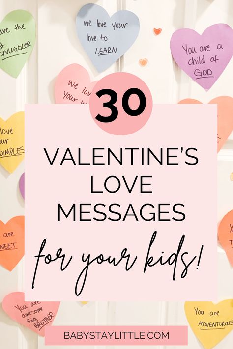 Leave a note every day in Februrary leading up to Valentines Day. Add extra love to your kids morning with love notes taped to their door for a fun easy way to celebrate the season of love. Valentine Door Messages For Kids, Valentines For Toddlers From Parents, Valentines Door Notes For Kids, I Love You Hearts For Kids, What I Love About You Hearts For Kids, Valentine’s Day For Kids From Mom, How To Make Valentine’s Day Special For Kids, Valentine Heart Door For Kids, Valentines Words Of Affirmation For Kids