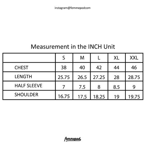 unisez tshirt size chart @femmepodcom Cheat Sheet, Half Sleeves, Tshirt Designs, Size Chart, Cricut, The Unit, T Shirt, Quick Saves