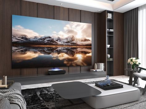 Ultra Short Throw Projector, Tiny House Rentals, Huge Tv, Cinema Projector, Short Throw Projector, 4k Hdr, Appliances Online, Cinema Room, Dolby Atmos