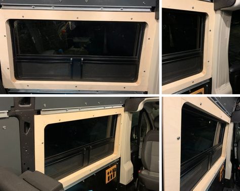 Van Conversion Window Trim - Weekender Van Life Van Conversion Windows, Ford Transit Conversion, Van Life Blog, Camper Windows, 4x4 Camper Van, Window Ac Unit, Wood Window Frame, Van Wall, Van Conversion Interior