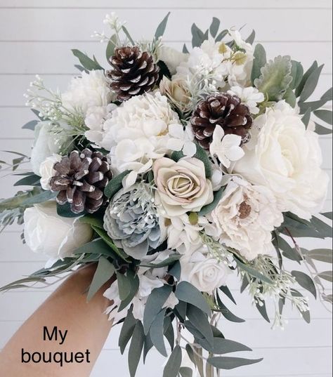 Winter Wedding Flowers - Lack of Time? Stop looking and buy them from Amazon.com - Visit NOW!! Sage Green Bouquet, Bouquet Sage Green, Winter Wedding Flowers Bouquets, Bridal Bouquet White, White Peonies Bouquet, Winter Bridal Bouquets, Succulent Bouquet Wedding, Bridesmaid Bouquet White, White Flower Bouquet