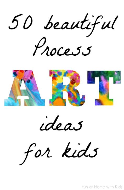 50 Easy Process Art Activities for Kids from Fun at Home with Kids Process Art Activities, Easy Process Art, Classe D'art, Deep Space Sparkle, Home With Kids, Ecole Art, Homeschool Art, Kindergarten Art, Art Activities For Kids