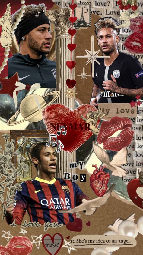 Neymar Collage Wallpaper, Neymar Collage, Neymar Jr Aesthetic, Neymar Wallpapers, Neymar Jr 10, Neymar Hot, Neymar Barcelona, Neymar Brazil, Neymar Jr Wallpapers