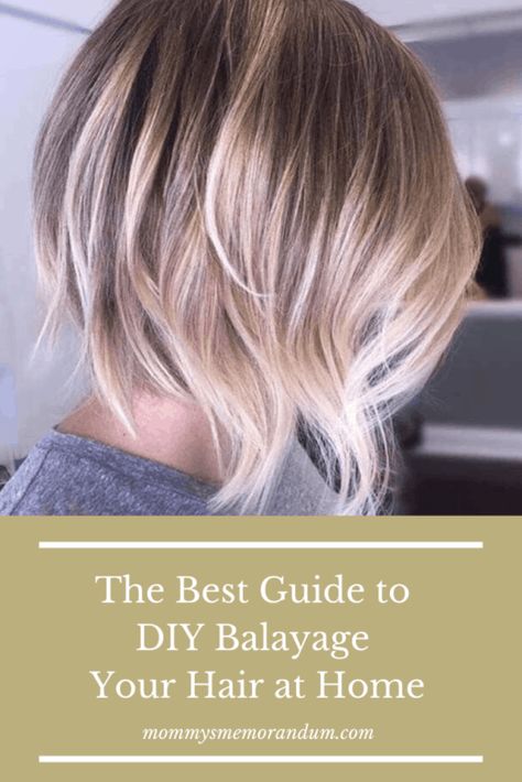 Here's a super easy balayage hair color guide that you can complete at home. At Home Balayage, Balayage Hair At Home, Easy Balayage, Diy Balayage At Home, Balayage At Home, Diy Bleach Hair, Ombre Hair At Home, How To Balayage, Diy Highlights Hair