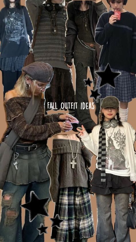 Some ideas for what to wear in autumn🍂 Alt Fall Outfits Grunge, Alt Fall Outfits, Arm Warmers Outfit, Grunge Outfits Fall, Swaggy Outfits, Warm Outfits, Some Ideas, Arm Warmers, What To Wear