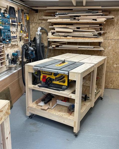 Alexander Parnell - XIX Workshop on Instagram: "Workbench appreciation post. I know it doesn’t look like much, but this bench was the first thing I ever built for the workshop or even in general. Over the last two years it’s been slightly modified and altered, but it’s been used in nearly every project I’ve done since. If you want to make a bench similar I have plans for it in the bio! - - - - - #tools #construction #tool #toolsofthetrade #handtools #woodworking #powertools #diy #engineering #el Leathercraft Workbench, Diy Workbench Plans, Carpenter Workshop, Make A Bench, Workbench Organization, Workbench Plan, Workshop Bench, Garage Workshop Layout, Garage Workbench Plans