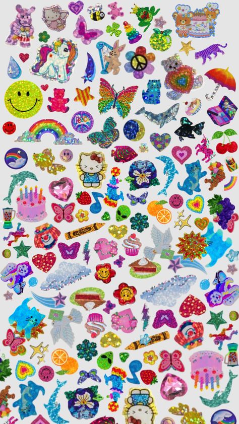 yes, it's messed up 😥 #stickers #sparkles #vibes Y2k Scrapbook Stickers, 2000s Stickers Png, Early 2000s Stickers, Childhood Stickers, 2000s Stickers, Digital Scrapbook Stickers, Kidcore Stickers, Mess Wallpaper, Sparkle Sticker