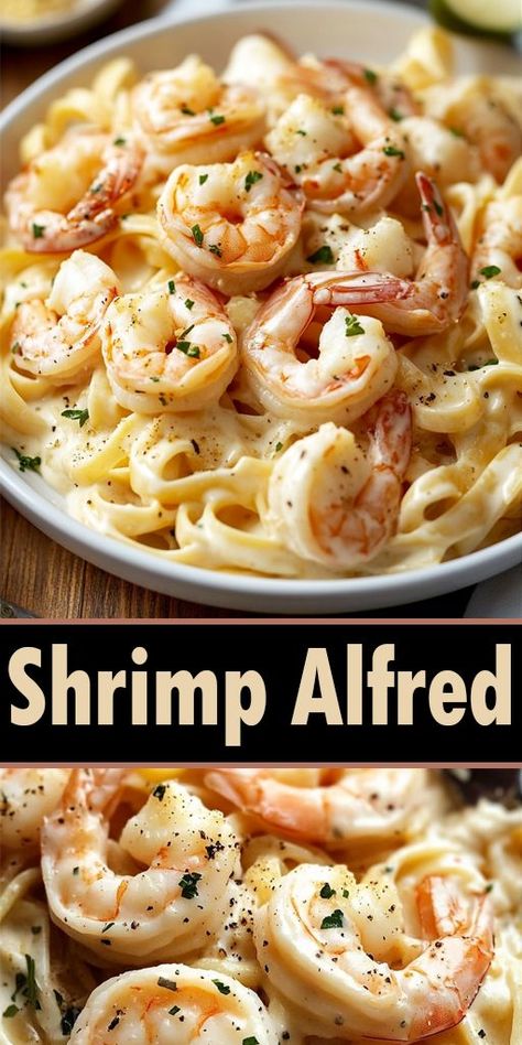 This easy-to-make recipe is perfect for weeknight dinners or special occasions! 😋 Made with succulent shrimp, rich Alfredo sauce, and perfectly cooked pasta, this dish is a crowd-pleaser. 🌟 Try this quick and delicious Shrimp Alfredo recipe today! It's a restaurant-quality meal you can easily whip up at home. Save this pin for later and share it with your friends! 🙌 #ShrimpAlfredo #SeafoodRecipes #PastaLovers #CreamyAlfredo #QuickDinnerIdeas Copycat Red Lobster Shrimp Linguini Alfredo, Easy Shrimp Dinner Recipes For Family, Alfredo Sauce For A Crowd, Shrimp Alfredo Pasta With Jar Sauce Easy, Shrimp Alfredo Recipe With Jar Sauce, Shrimp Alfredo Recipe Homemade, Shrimp Fettuccine Alfredo Easy, Shrimp Alfredo Pasta With Jar Sauce, Shrimp And Crab Alfredo