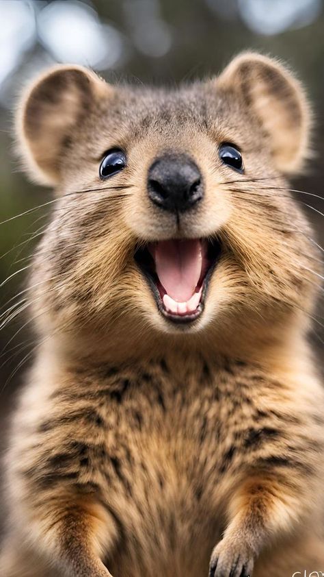 Quokka Aesthetic, Quokka Illustration, Wildlife Conservationist, Quokka Animal, Quokka Baby, Happiest Animal, Australian Mammals, World Wildlife Day, Smiling Animals