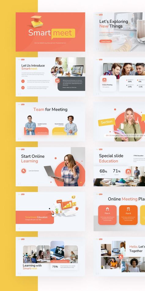 Education Modern PowerPoint Template Canva Worksheet Templates, Creative Slide Design, Education Presentation Design, Team Presentation Design, Power Point Design Ideas, Presentation Design Inspiration, Powerpoint Design Ideas, Slides Layout, Power Point Design