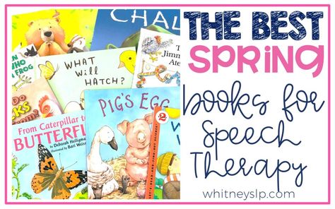 Spring Books for Speech Therapy Books For Speech Therapy, Spring Speech Therapy Activities, Spring Speech Therapy, Speech Language Activities, Frog Life, Frog Theme, Speech Ideas, Spring Books, Speech Language Pathologist