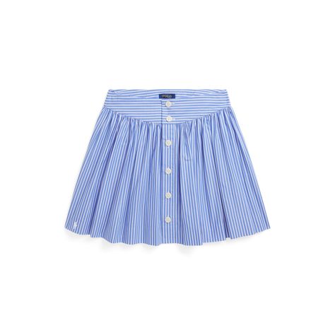 Poplin Skirt, Polo Ralph Lauren Kids, White Striped Skirt, Skirts For Kids, Ralph Lauren Kids, Girls Stripes, Stripe Skirt, Cotton Skirt, Skirt Design