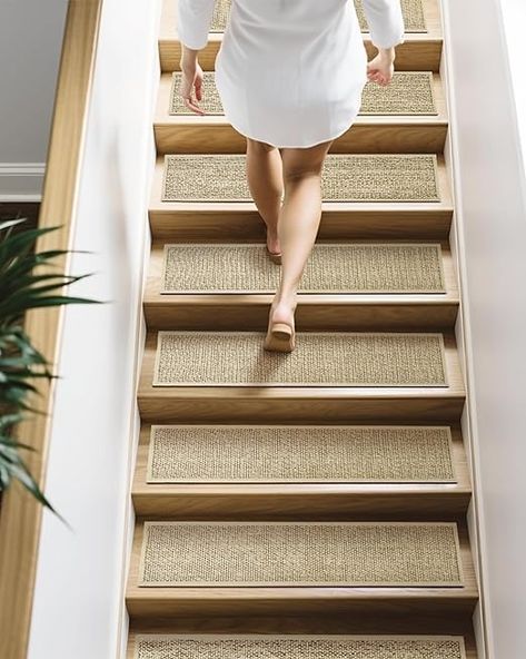 Amazon.com: GRANNY SAYS Stair Treads Non-Slip, Stair Runners for Wooden Steps, 8"x30", Stair Carpet Treads, Stair Rugs for Kids and Dogs,15PCS, Rubber Backing Stair Covers for Wood Stairs, Stair Mats, Beige : Tools & Home Improvement Stair Covers, Stairs Covering, Luxury Stairs, Wood Stair Treads, Stair Tread Covers, Rugs For Kids, Carpet Treads, Rustic Stairs, Stairs Renovation