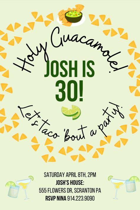 Fiesta Theme Party 30th, Taco Themed 30th Birthday Party, Let’s Taco Bout Party, 30th Birthday Taco Theme, Taco Themed 40th Birthday Party, 50th Birthday Taco Theme, Taco Bout 40 Party, Taco About 30 Birthday Party, Tacos And Tequila Birthday Party