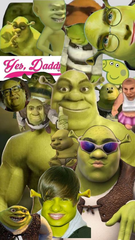 Shrek is daddy Wierd Wallpapers Funny, Shrek Aesthetic Cute, Shrek Funny, Unicorn Wallpaper Cute, Spongebob Pics, Look Wallpaper, Unicorn Wallpaper, Whatsapp Wallpaper, Goofy Pictures