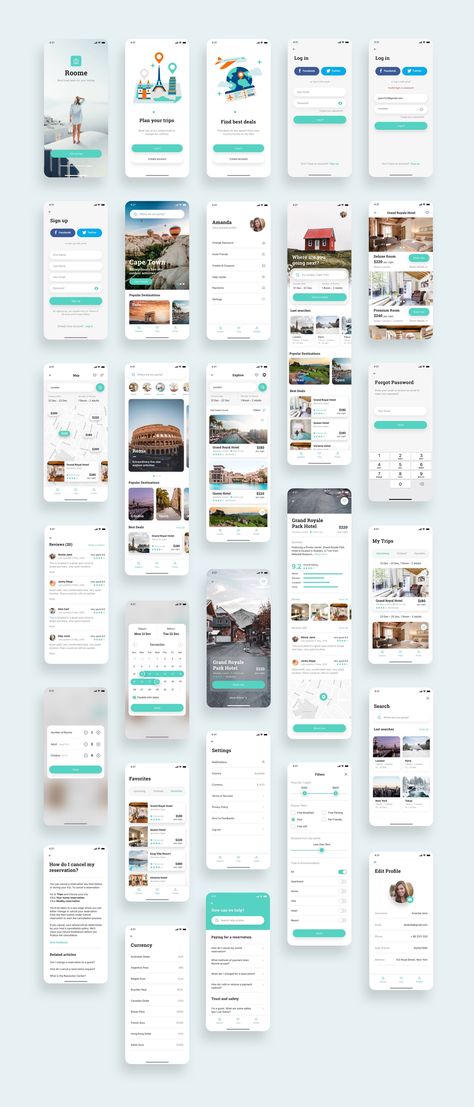 App Mobile Design, Ui Design Tutorial, Application Ui Design, Design Portfolio Layout, Desain Ux, Hotel App, Hotel Booking App, Interaktives Design, Sejarah Asia