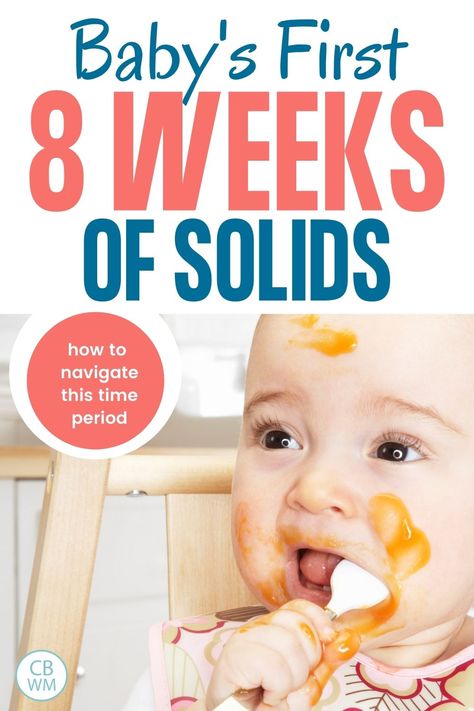 Solids: How to Start? How to start feeding your baby solid foods. Tips for success in feeding your baby solid foods. Get a step by step on baby's first 8 weeks of solid foods when feeding purees. Baby Eating Food, Starting Baby On Solids, Starting Solids Baby, Baby Solid Food, Starting Solids, Mom Care, Solids For Baby, Preemie Babies, New Parent Advice