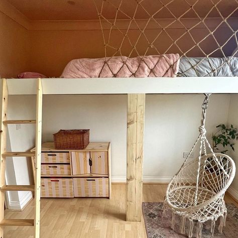 8 Stylish DIY Loft Bedroom Ideas Diy Bedroom Loft Ideas, Loft Bed 8ft Ceiling, Diy Loft Bed 8ft Ceiling, Loft Girls Bedroom Ideas, Loft Bed Diy Plans How To Build, Vitval Loft Bed Ideas, Girls Room With Loft Bed, How To Build A Loft Bed, Diy Loft Beds For Small Rooms