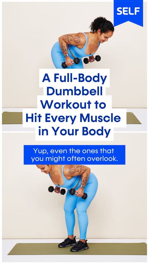 Quick Dumbbell Arm Workout, Quick Dumbbell Workout, Strength Workout At Home, Full Body Strength Training Workout, Dumbbell Workout Plan, Free Weight Workout, Weights Workout For Women, Osteoporosis Exercises, Full Body Strength Workout