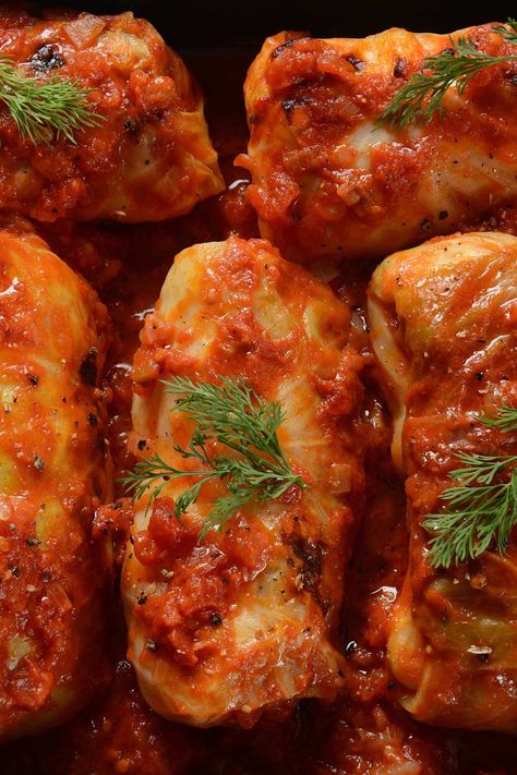 Frozen Cabbage Rolls, Pioneer Woman Cabbage Rolls, Stuffed Cabbage Rolls In Oven, Cabbage Rolls With Tomato Soup, Company Casserole, Best Cabbage Rolls Recipe, Scallop Potatoes, Southern Foods, Favorite Casserole Recipes