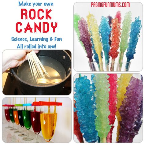 DIY Rock Candy! Diy Rock Candy, Make Rock Candy, Candy Science, Bar A Bonbon, حلويات صحية, Homemade Candies, Rock Candy, Frozen Party, Candy Making