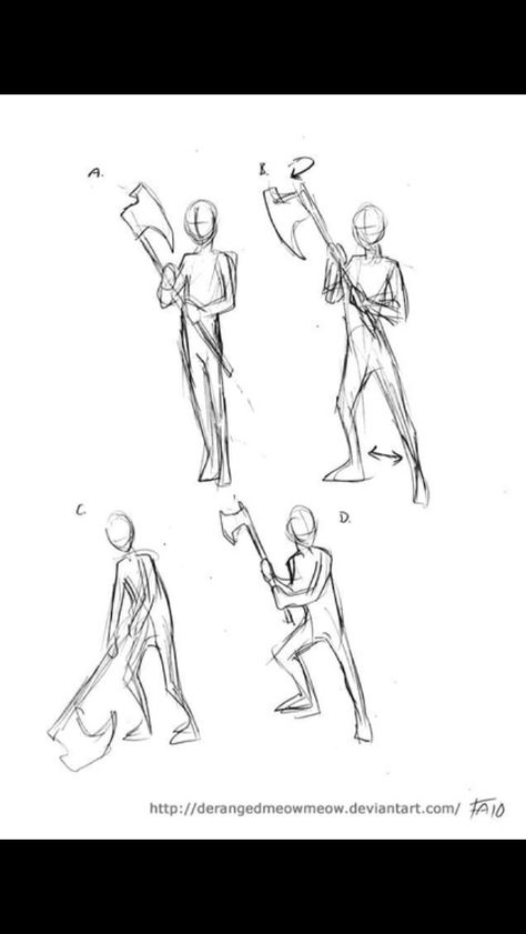 Reference Pose Holding Something, Axes Pose Reference, Battle Pose Drawing Reference Magic, Poses With Axes Drawing, Holding Chainsaw Pose Reference Drawing, Holding Scythe Pose Reference Drawing, Bow Poses References, Chainsaw Pose Reference Drawing, People Holding Axes Reference