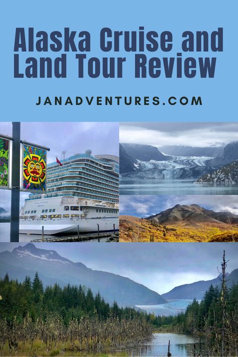 Full description of my one-week cruise through the Alaska Inner Passage on the Royal Princess ship and my 5-day land tour from Anchorage to Fairbanks. Check it out! #alaska #alaskacruise #alaskalandtour #alaskatourreview Alaska Cruise Tour, Alaskan Land And Sea Cruise, Alaska Cruise And Land Tour, Princess Alaska Cruise, Grand Princess Cruise Alaska, Alaskan Cruises, Alaska Train, Alaska Cruise Excursions, Alaska Travel Cruise