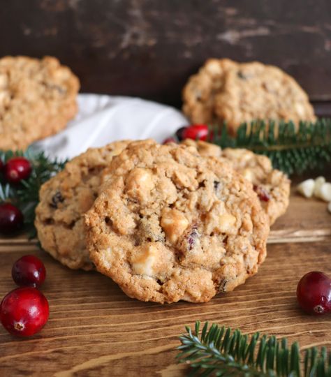 Cranberry Oatmeal White Chocolate Cookies - Brunch With The Brittains White Chocolate Chip Cranberry Cookies Oatmeal, Oatmeal White Chocolate Cranberry Cookie, Cranberry White Chocolate Oatmeal Cookie, Cranberry White Chocolate Chip Cookies, Cranberry Oatmeal, White Chocolate Cranberry Cookies, Oatmeal Cranberry Cookies, Chocolate Oatmeal Cookies, White Chocolate Cookies