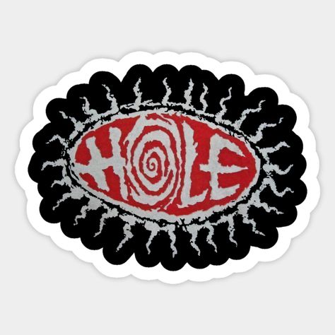 Hole Sticker Band, Grunge Dorm, Grunge Stickers, Hole Band, Grunge Logo, Iconic Musicians, Stickers Ideas, Sticker Printable, Band Stickers