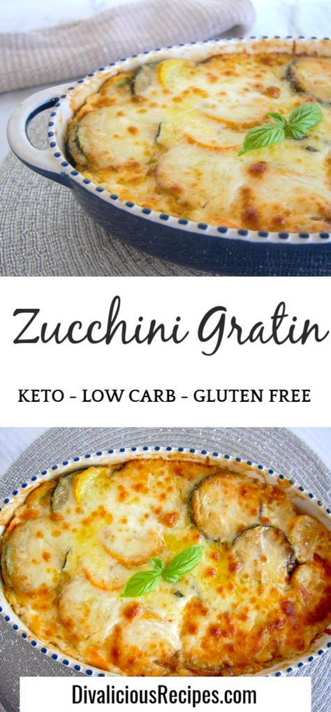 Zucchini Gratin, Cheesy Zucchini, Boiled Egg Diet Plan, Low Carb Low Sugar, Low Carb Sides, Low Carb Side Dishes, Keto Side Dishes, Makanan Diet, Low Carb Diet Recipes